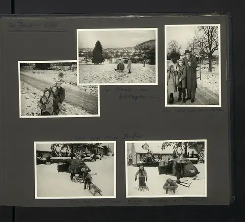 Fotoalbum mit 199 Fotografien, Ansicht Fehmarn, Familie Hess auf Reise mit VW Käfer nach der Ostsee, 1959