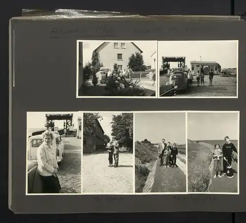 Fotoalbum mit 199 Fotografien, Ansicht Fehmarn, Familie Hess auf Reise mit VW Käfer nach der Ostsee, 1959