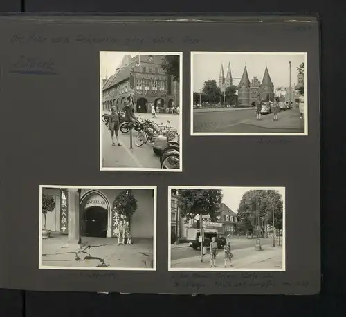 Fotoalbum mit 199 Fotografien, Ansicht Fehmarn, Familie Hess auf Reise mit VW Käfer nach der Ostsee, 1959