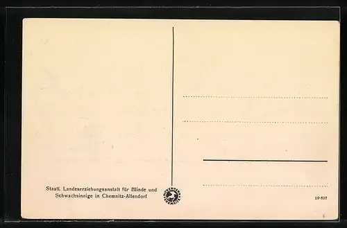 AK Chemnitz-Altendorf, Staatl. Landes-Erziehungsanstalt für Blinde und Schwachsinnige