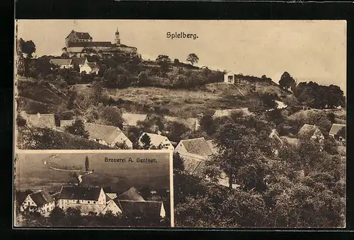 AK Spielberg, Brauerei A. Gentner, Teilansicht