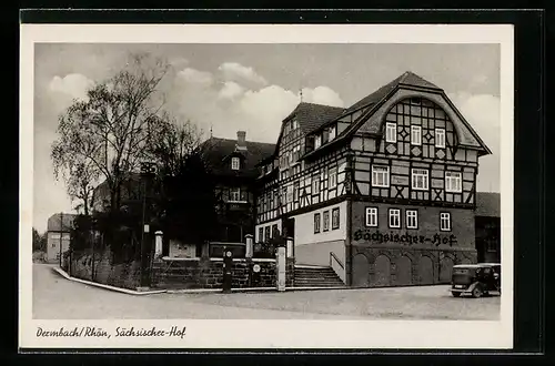 AK Dermbach /Rhön, Gasthaus Sächsischer Hof, Bes. Fritz Steinhauer