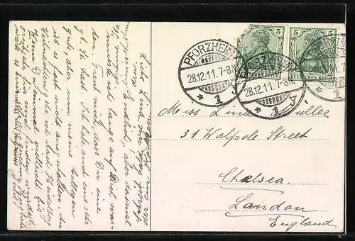 AK Pforzheim, Partie am Luisenplatz