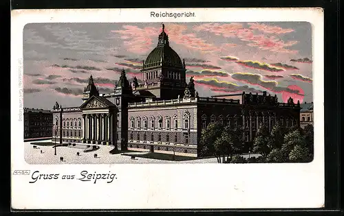 AK Leipzig, Strasse am Reichsgericht