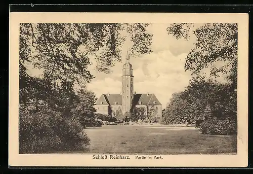 AK Reinharz, Schloss Reinharz, Partie im Park