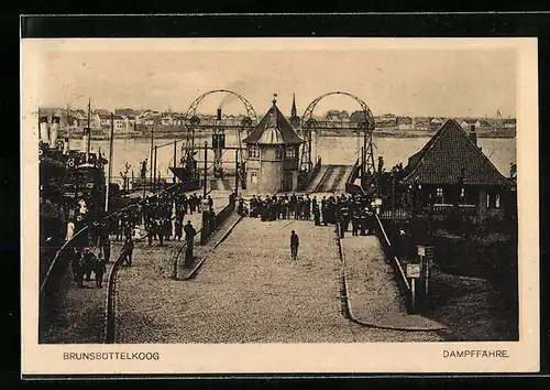 AK Brunsbüttelkoog, Landungsbrücke der Dampffähre