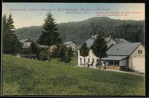 AK Hirschsprung bei Altenberg, Gasthaus zur Ladenmühle