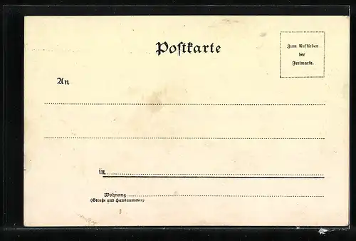 Lithographie Bonn, Marktplatz mit Denkmal, Neue Bonner Rheinbrücke, Wappen