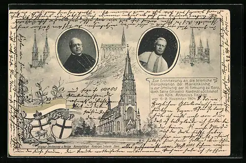 AK Bonn, Konsekration der Marienkirche und hl. Firmung durch seine Eminenz Kardinal und Bischof Antonius Fischer