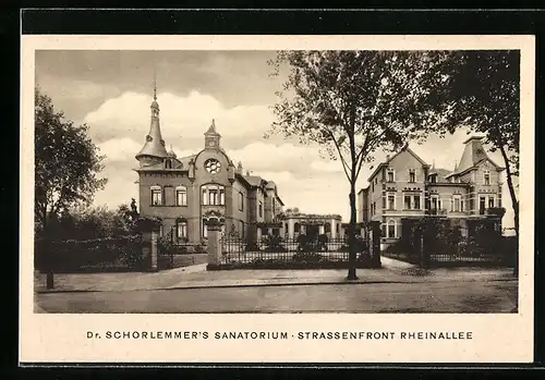 AK Bad Godesberg, Dr. R. Schorlemmer`s Sanatorium, Rheinallee