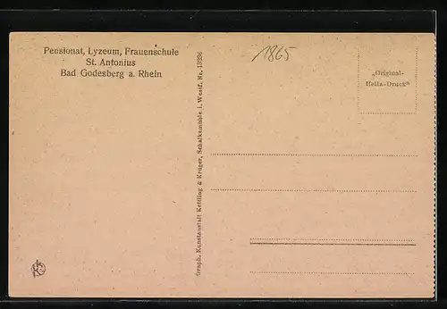 AK Bad Godesberg, Pensionat Lyzeum Frauenschule St. Antonius, Physiksaal