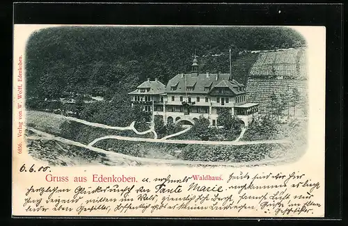 AK Edenkoben, Blick zum Waldhaus