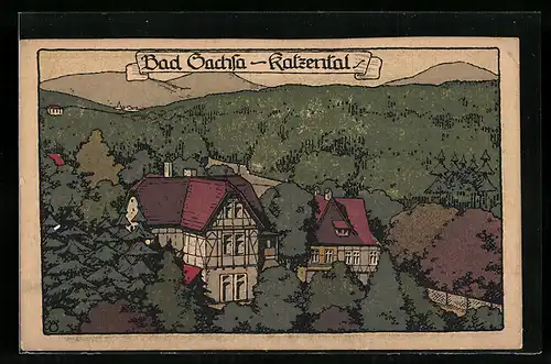 Steindruck-AK Bad Sachsa, Katzental