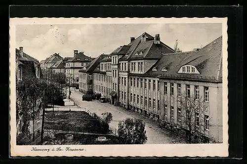 AK Kamenz i. Sa., Blick zur Kaserne