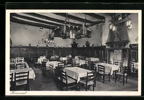 AK Soest, Hansasaal in der Altdeutschen Gaststätte, Osthofenstrasse 33
