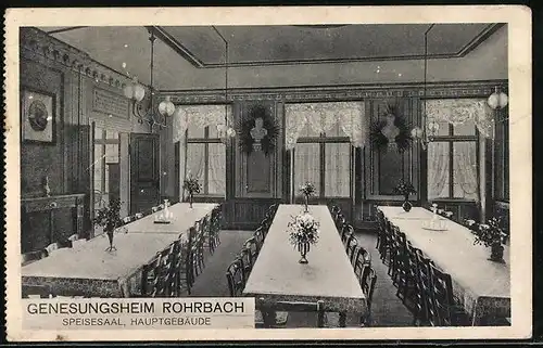 AK Rohrbach, Genesungsheim Rohrbach, Speisesaal, Hauptgebäude