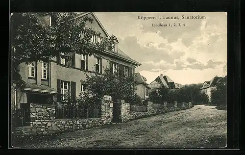 AK Köppern, Sanatorium, Landhaus 1, 2, 3 & 4