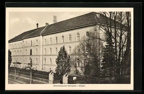 AK Kempten i. Allgäu, Blick auf das Distriktsspital