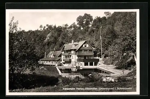 AK Ottenhöfen /Unterwasser i. Schwarzwald, Ferienheim Herlan