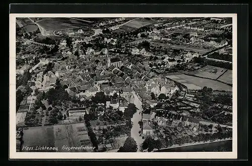 AK Hess. Lichtenau, Fliegeraufnahme der Stadt