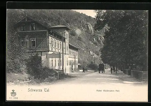 AK Schwarza Tal, Hotel Waidmanns Heil
