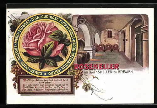 AK Bremen, Rosekeller im Gasthaus Rathskeller