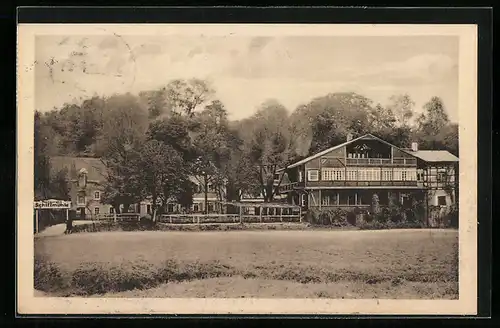 AK Grimma, Gastwirtschaft Schiffmühle Inh. Franz Bamberg