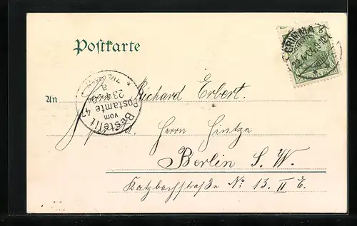 AK Grimma, Colditzer Strasse mit Ruine