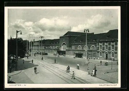 AK Münster i. W., Hauptbahnhof