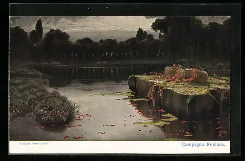 Künstler-AK sign. Enrique Serra: Campagna Romana