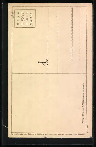 Künstler-AK sign. H. Frauendorfer-Mühlthaler: Unschuld, Kleines Mädchen mit Blumenkranz und Kerze