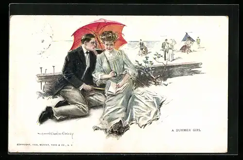 Künstler-AK sign. Howard Chandler Christy: A summer girl
