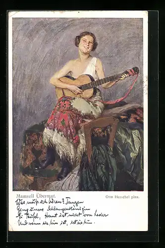 Künstler-AK sign. Otto Herschel: Mamsell Übermut