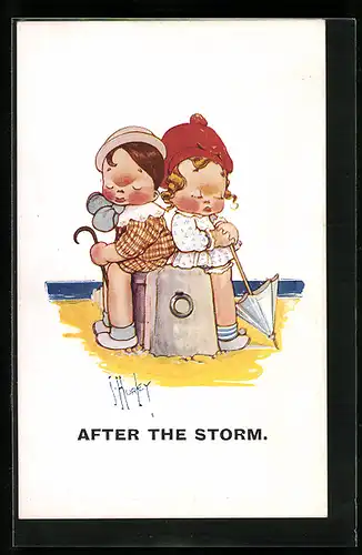 Künstler-AK sign. J. Hurley: After the storm