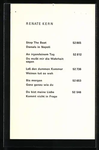 AK Musikerin Renate Kern mit einer Rose