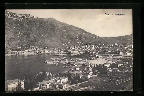 AK Como, Panorama aus der Vogelschau