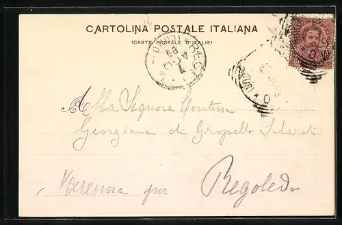 AK Como, Ortsansicht aus der Vogelschau