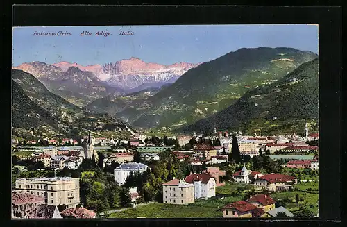 AK Bozen-Gries, Panoramablick auf den Ort
