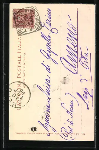 AK Torino, Monumento a Giuseppe Garibaldi, Scultore Tabacchi