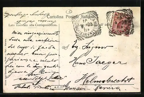 AK Prato, Ortsansicht mit Strassenpartie