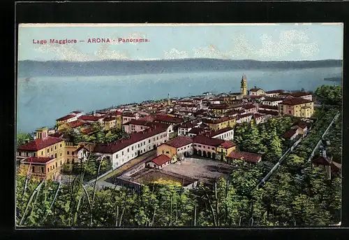 AK Arona, Lago Maggiore, Ortsansicht