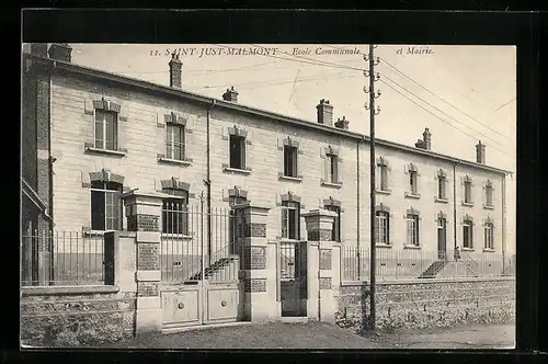 AK Saint-Just-Malmont, Ecole Communale et Mairie