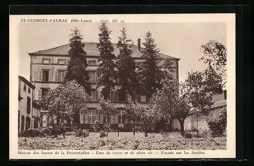 AK St-Georges-D`Aurac, Maison des Soeurs de la Presentation, Facade sur les Jardins