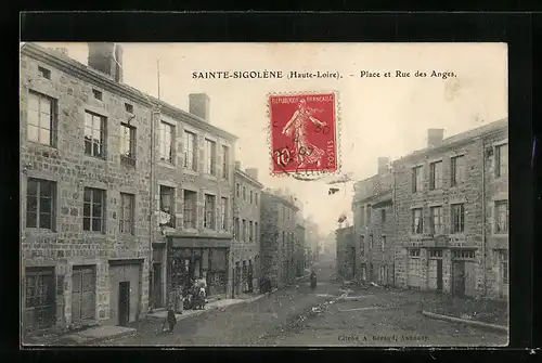 AK Sainte-Sigolène, Place et Rue des Anges
