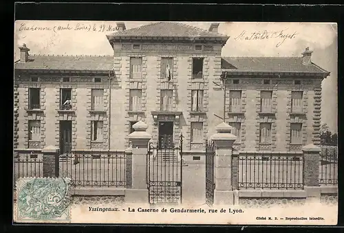 AK Yssingeaux, La Caserne de Gendarmerie, rue de Lyon