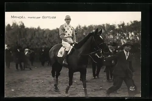 AK Manoel mit Jockey Gottlieb, Pferdesport