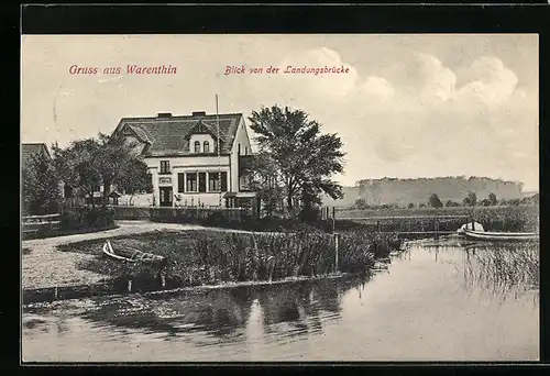 AK Warenthin, Blick von der Landungsbrücke