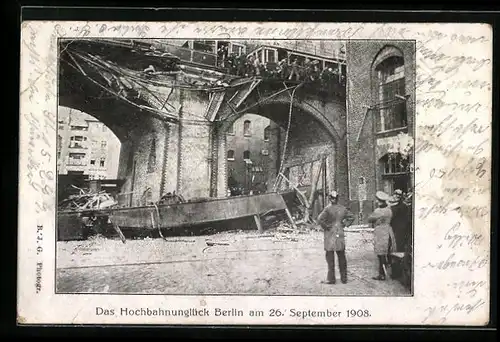 AK Berlin, Das Hochbahnunglück 1908