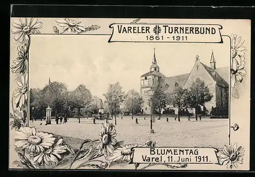 AK Varel, Vareler Turnerbund 1911, Blumentag