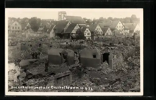 AK Oeschelbronn, Brandkatastrophe 1933